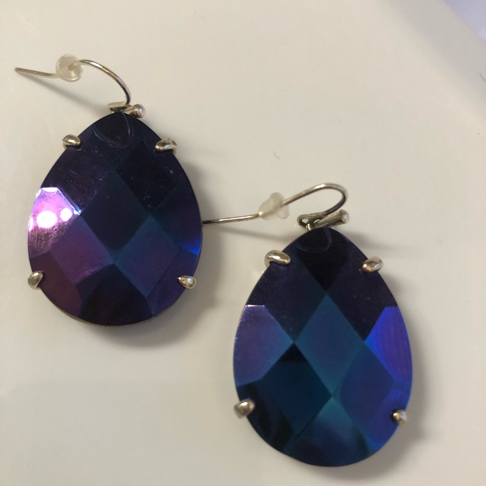 Navy iridescent Dee KS Earrings